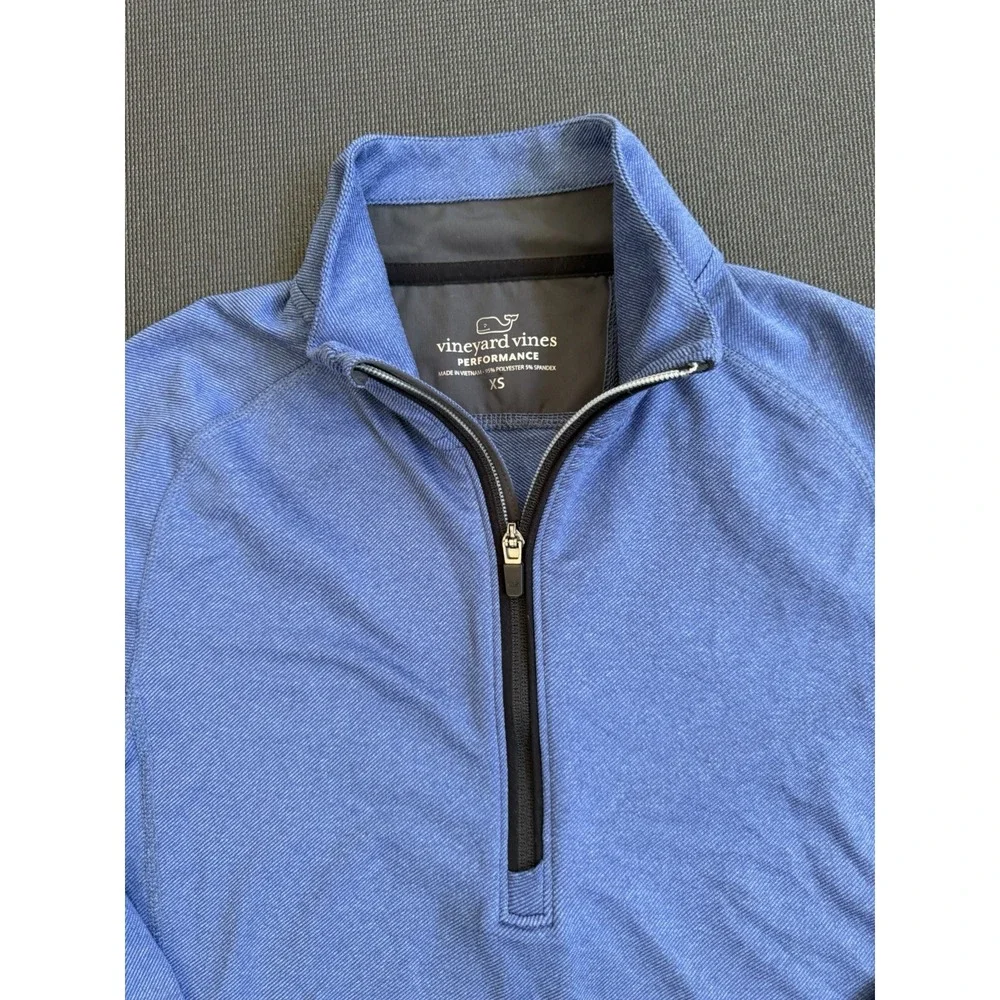 Vinyard Vines Performance Men's Blue Quarter Zip Size XS
